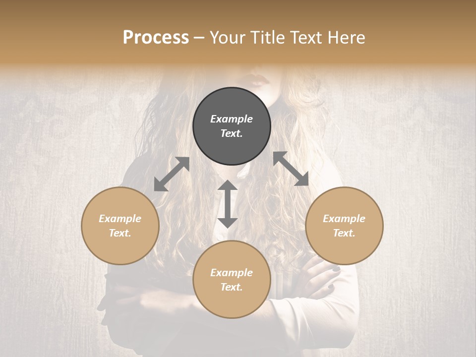 Blonde Female Wallpaper PowerPoint Template