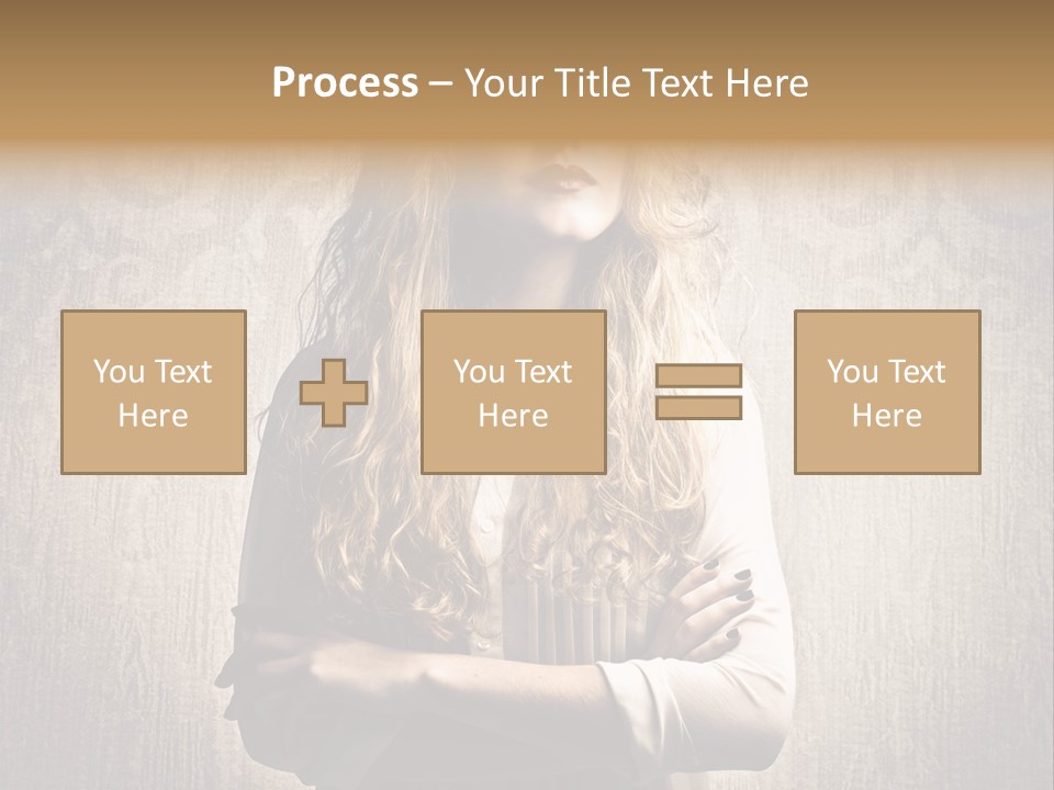 Blonde Female Wallpaper PowerPoint Template