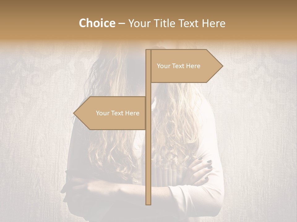 Blonde Female Wallpaper PowerPoint Template