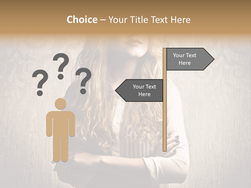 Blonde Female Wallpaper PowerPoint Template