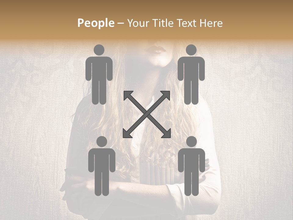 Blonde Female Wallpaper PowerPoint Template