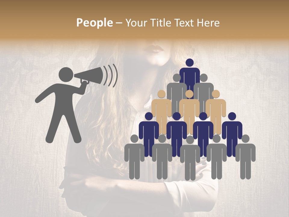 Blonde Female Wallpaper PowerPoint Template