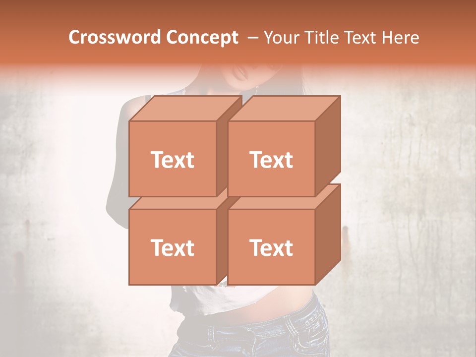 Woman Street Young PowerPoint Template