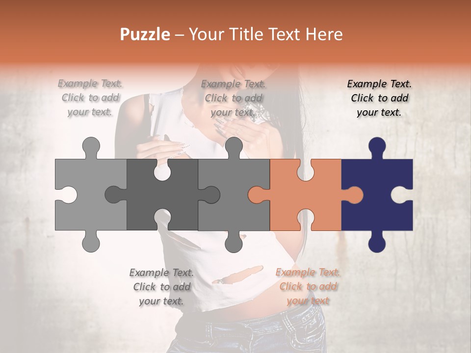 Woman Street Young PowerPoint Template