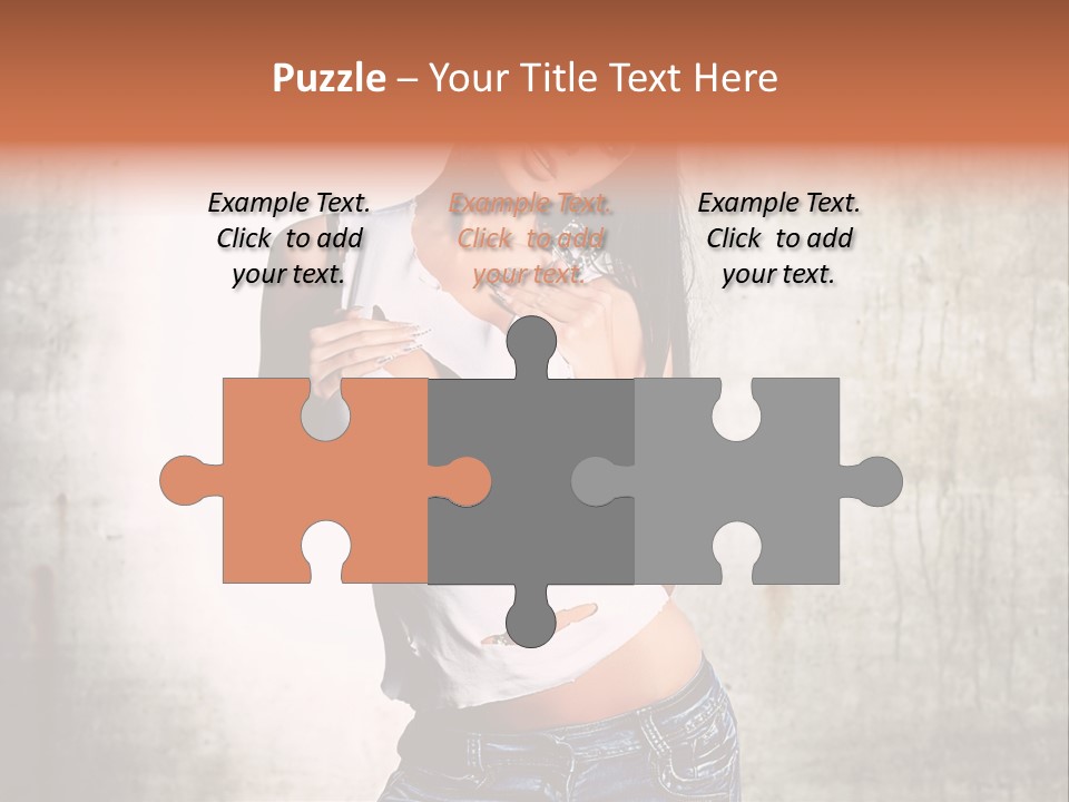 Woman Street Young PowerPoint Template