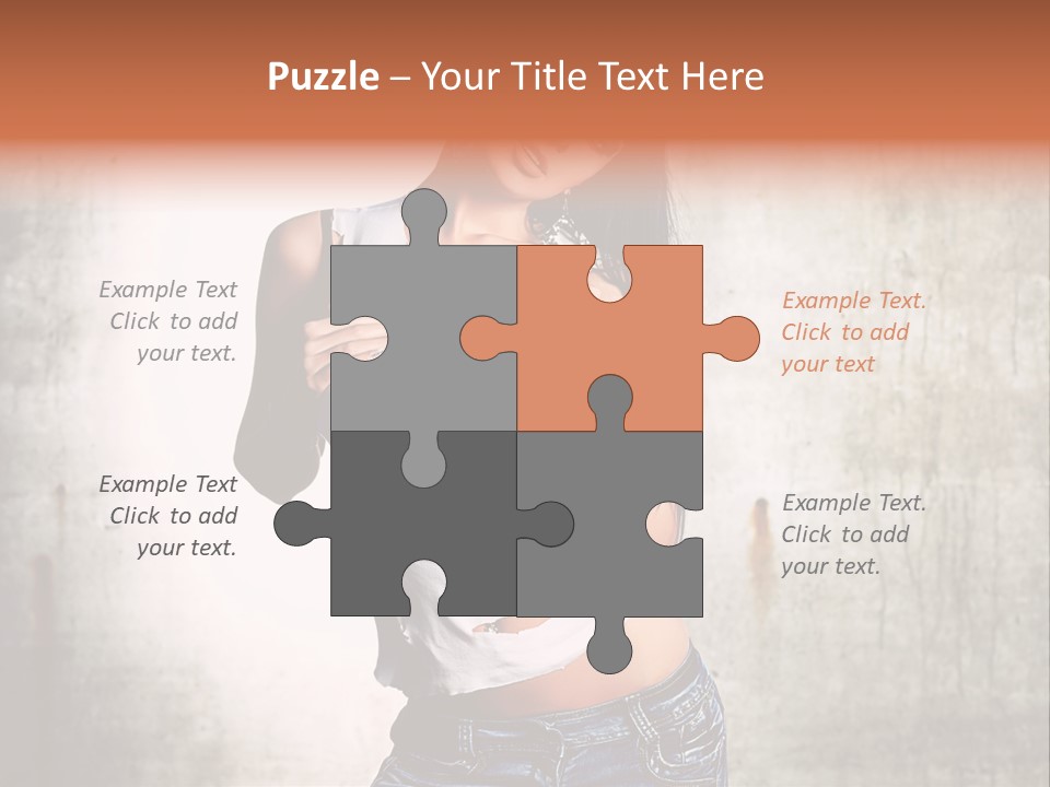 Woman Street Young PowerPoint Template