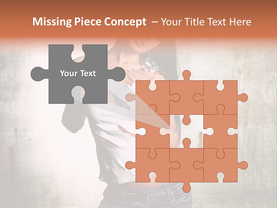 Woman Street Young PowerPoint Template