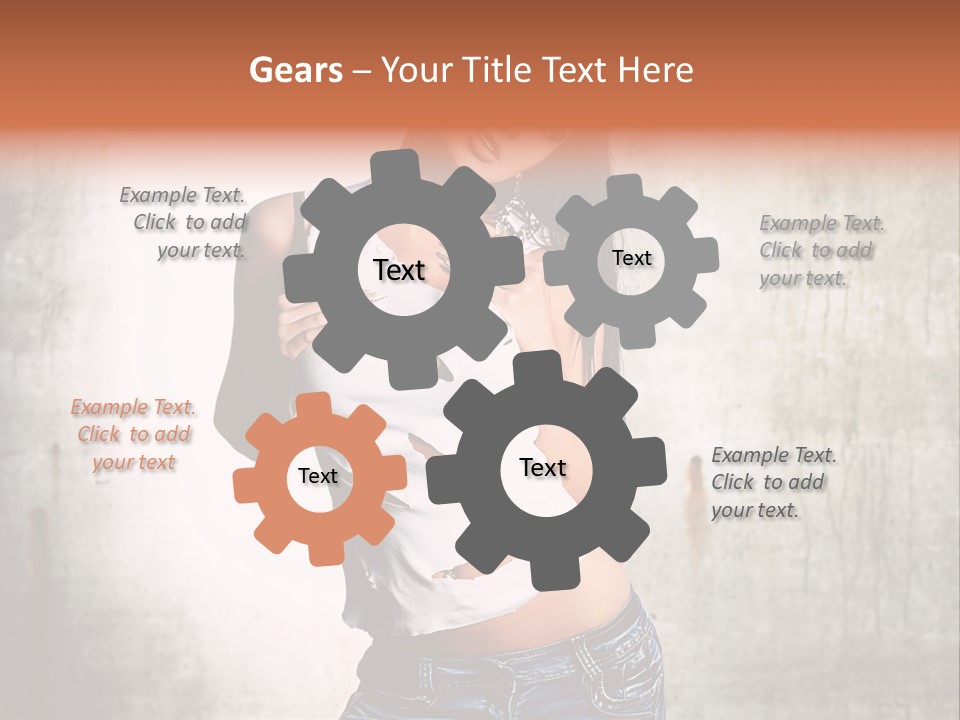 Woman Street Young PowerPoint Template