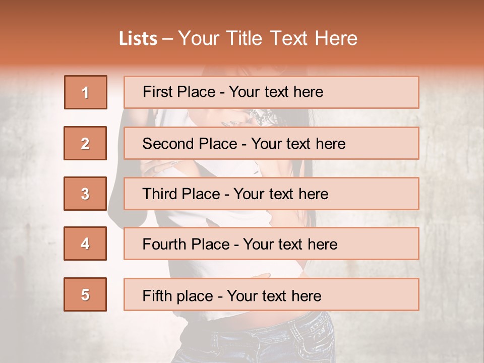 Woman Street Young PowerPoint Template