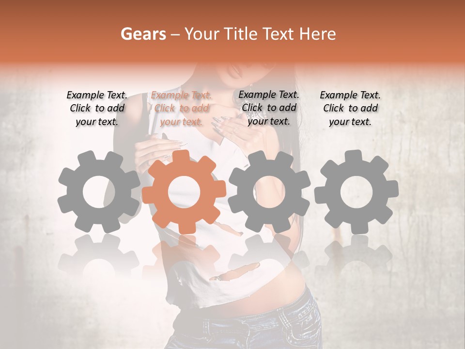 Woman Street Young PowerPoint Template