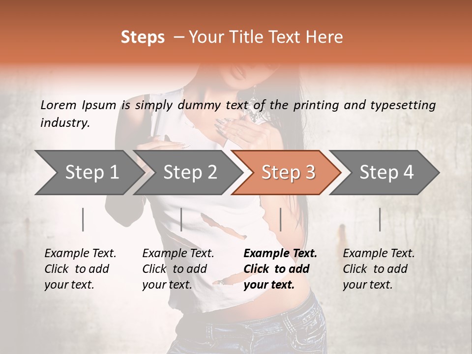Woman Street Young PowerPoint Template