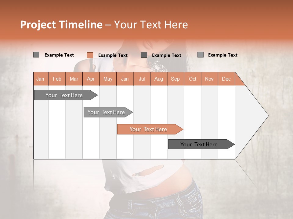 Woman Street Young PowerPoint Template