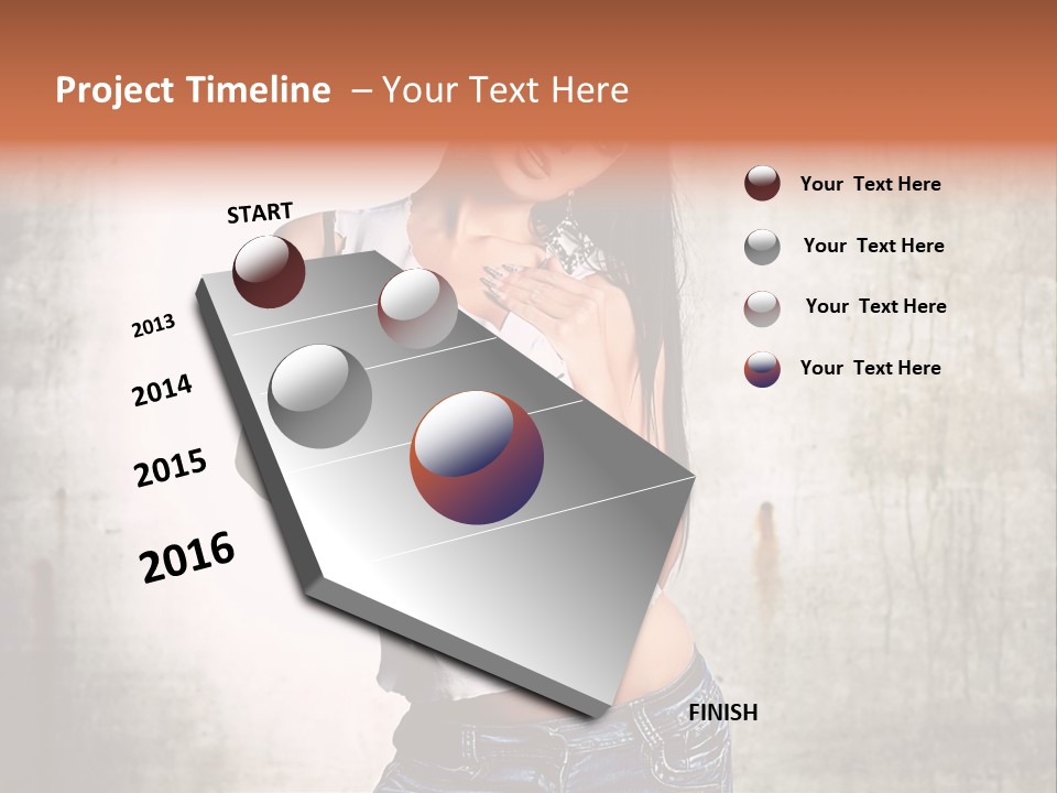 Woman Street Young PowerPoint Template