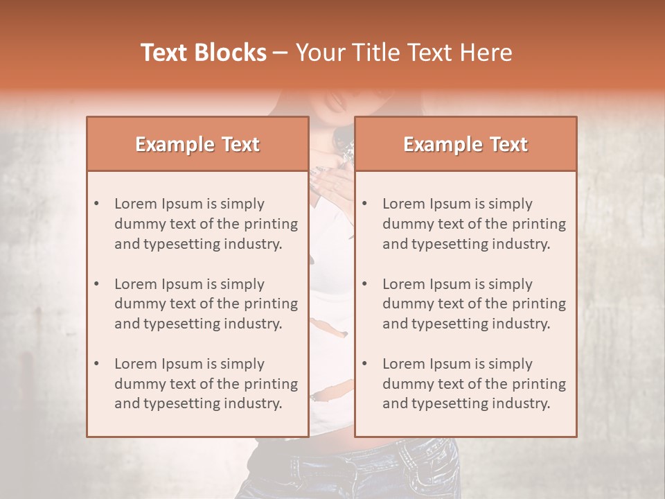 Woman Street Young PowerPoint Template