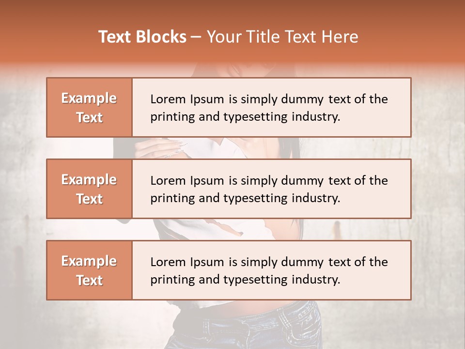 Woman Street Young PowerPoint Template