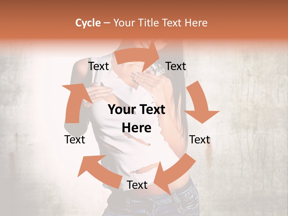 Woman Street Young PowerPoint Template