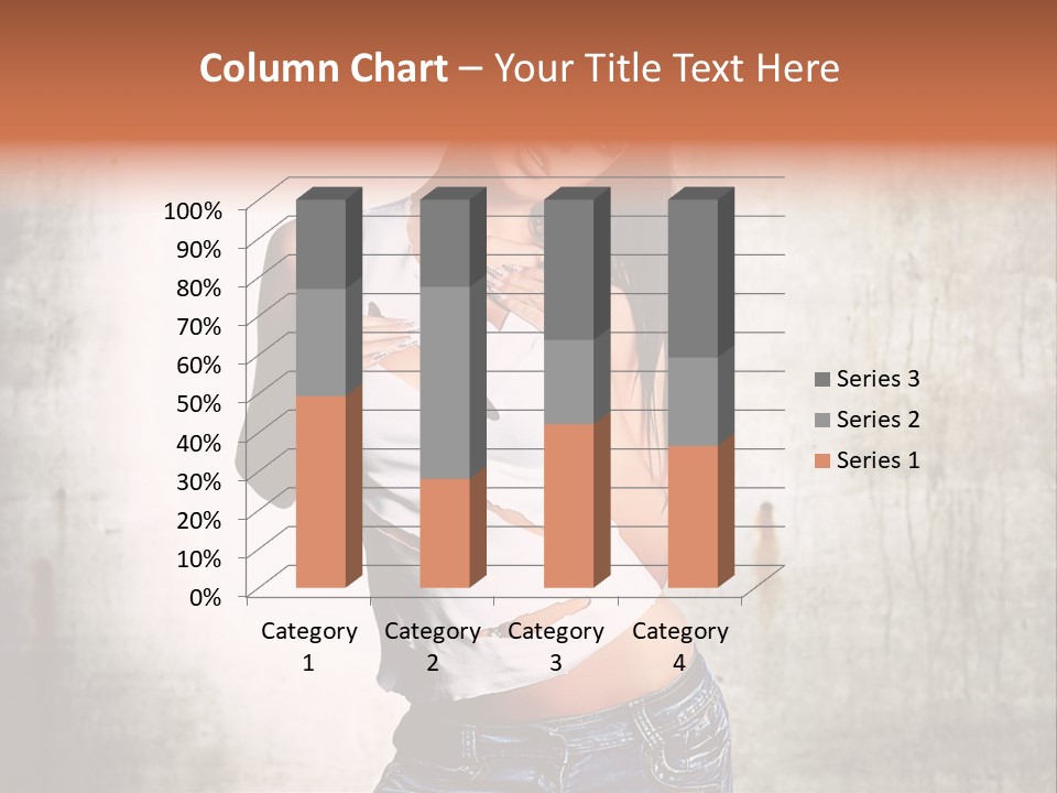 Woman Street Young PowerPoint Template