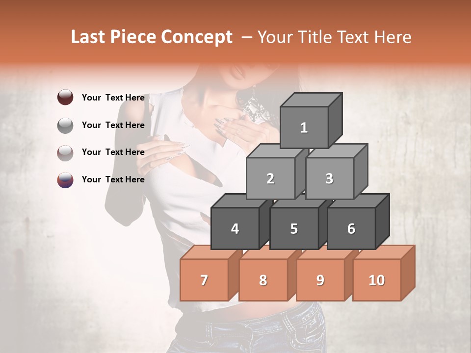 Woman Street Young PowerPoint Template