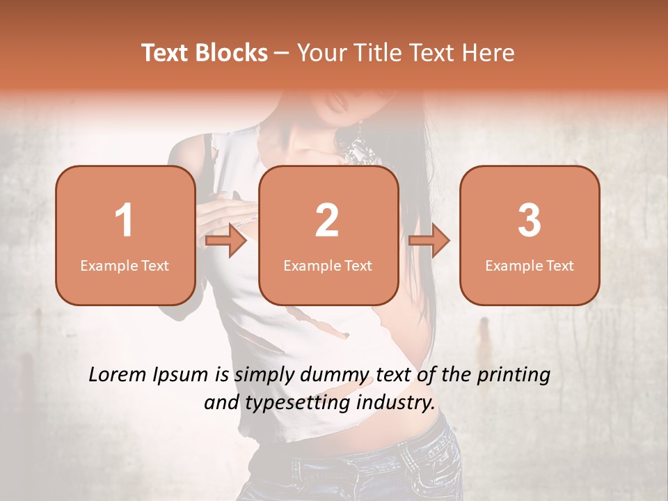 Woman Street Young PowerPoint Template