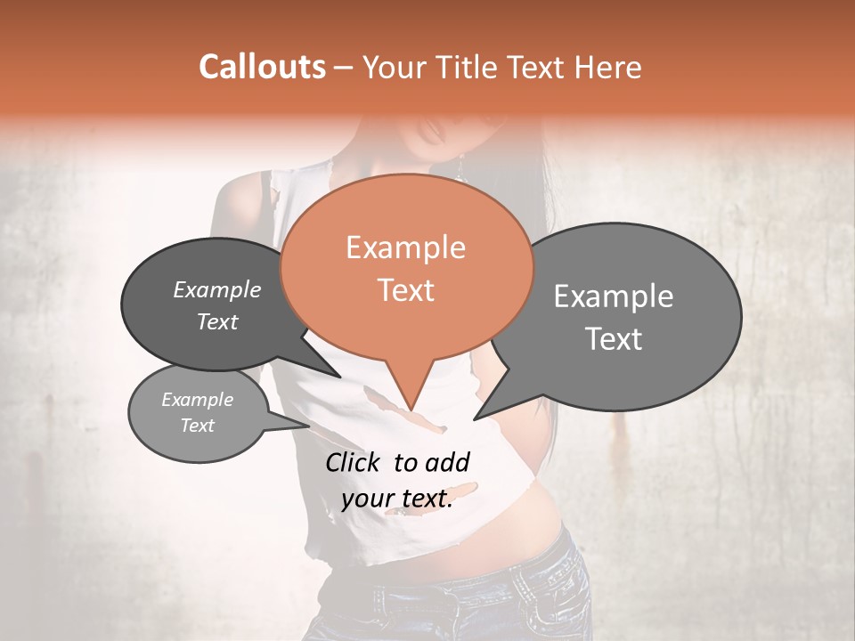 Woman Street Young PowerPoint Template