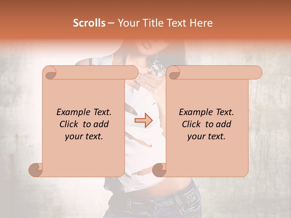 Woman Street Young PowerPoint Template