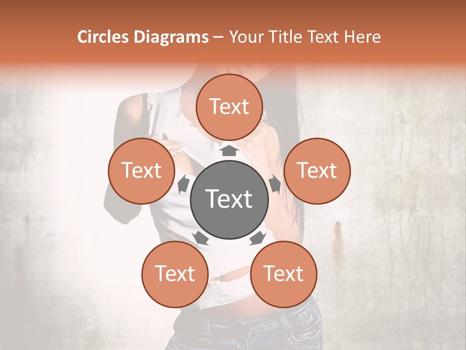 Woman Street Young PowerPoint Template