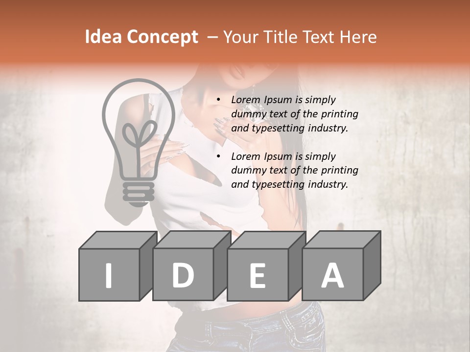 Woman Street Young PowerPoint Template