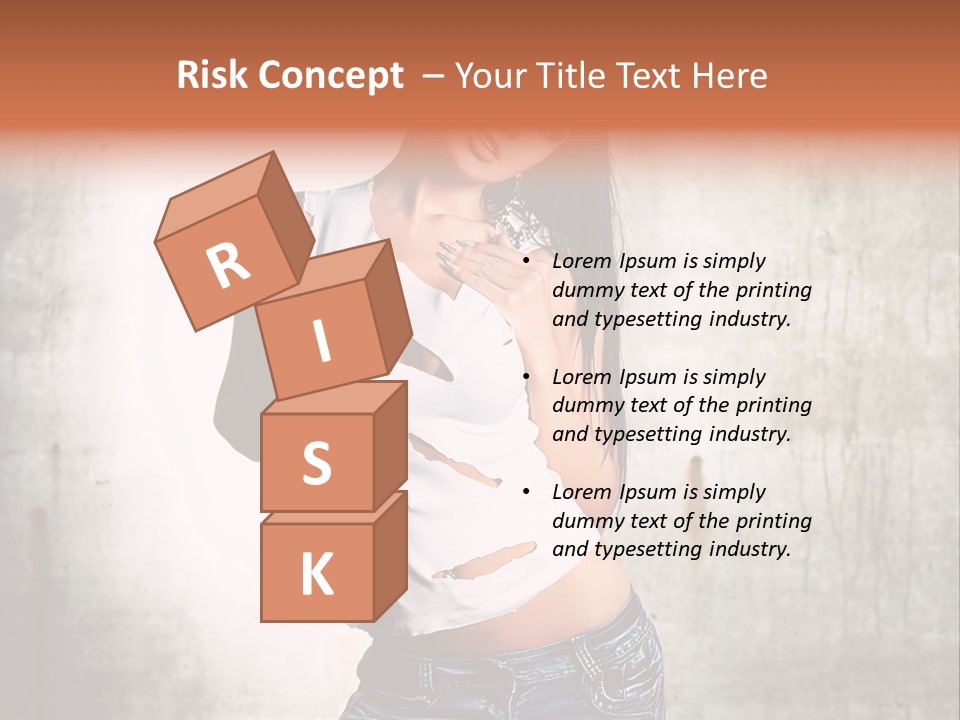 Woman Street Young PowerPoint Template