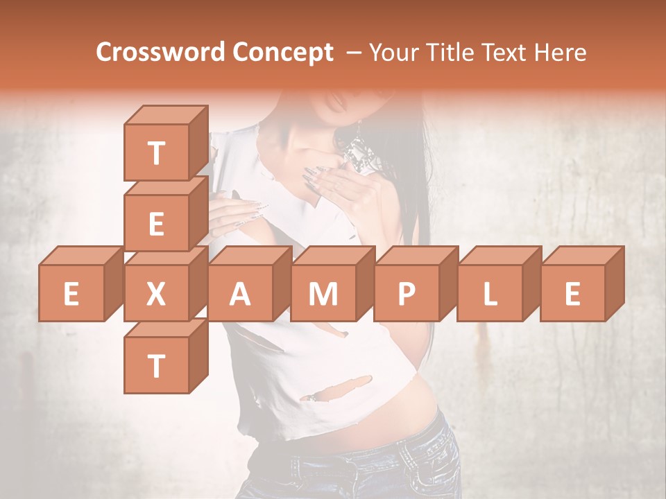 Woman Street Young PowerPoint Template