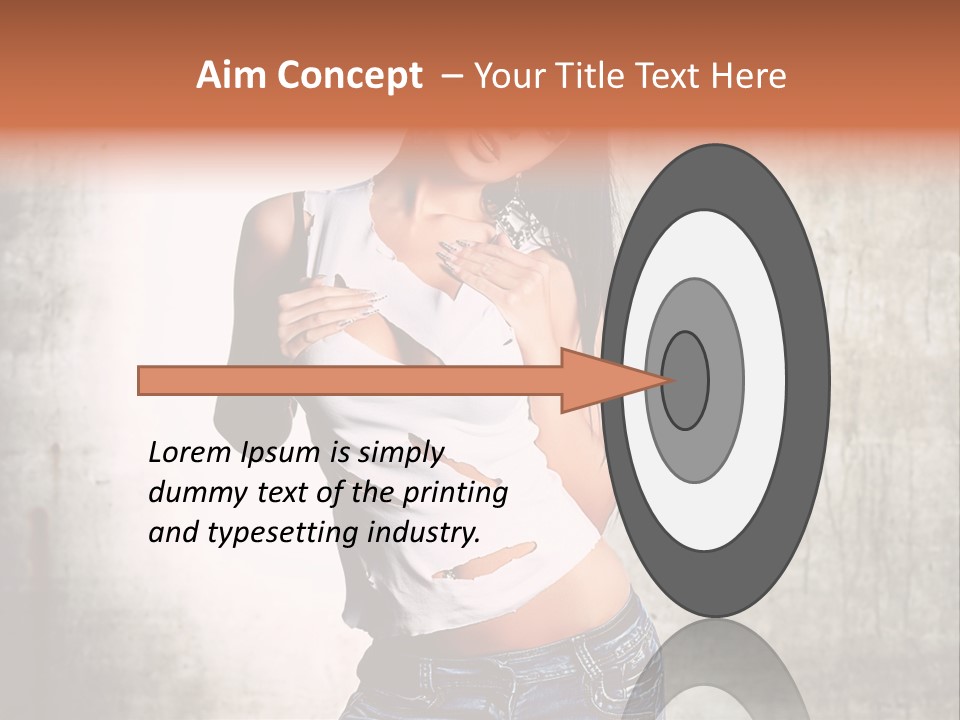 Woman Street Young PowerPoint Template