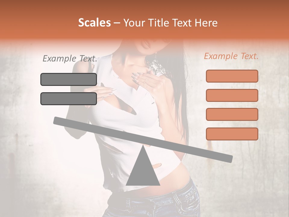 Woman Street Young PowerPoint Template