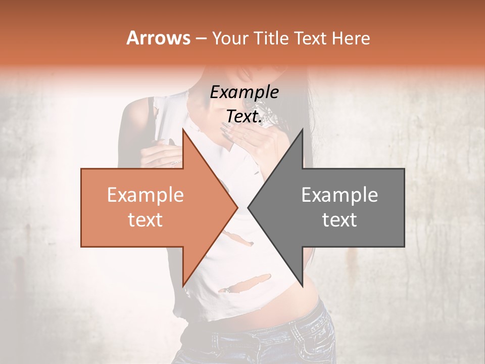 Woman Street Young PowerPoint Template