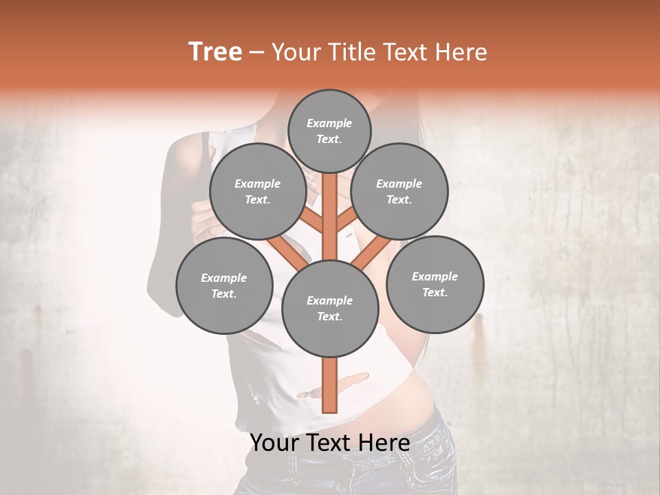 Woman Street Young PowerPoint Template