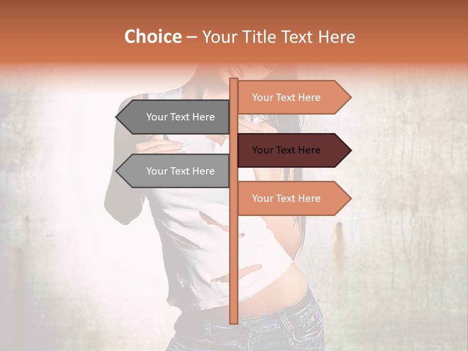 Woman Street Young PowerPoint Template