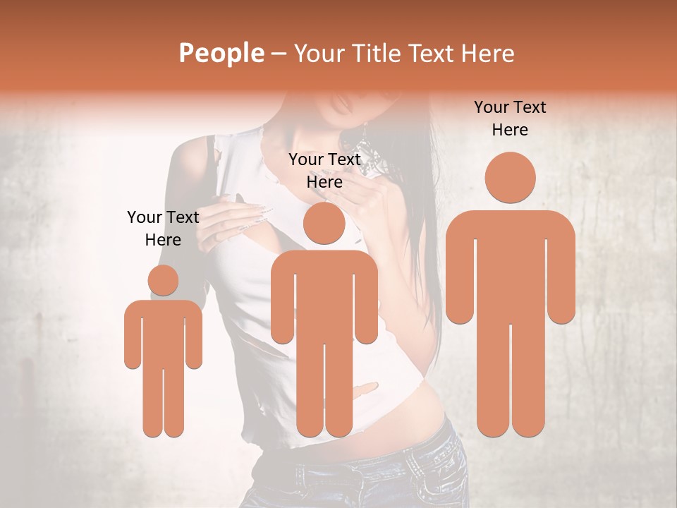 Woman Street Young PowerPoint Template