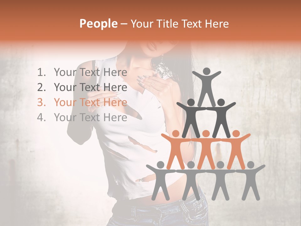 Woman Street Young PowerPoint Template