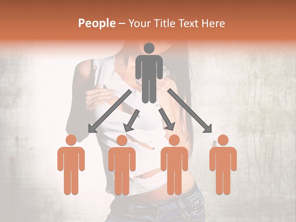 Woman Street Young PowerPoint Template