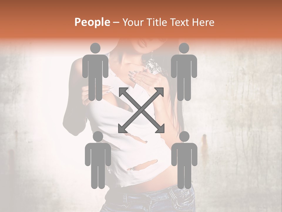 Woman Street Young PowerPoint Template