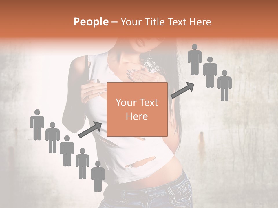 Woman Street Young PowerPoint Template