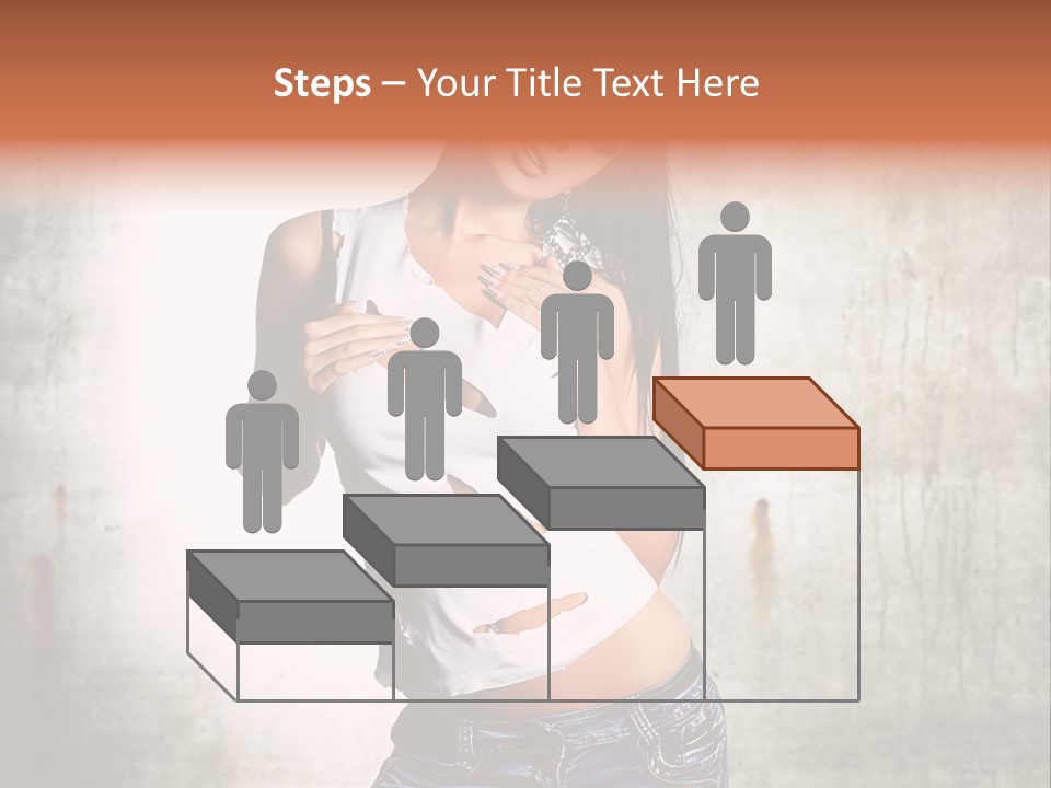 Woman Street Young PowerPoint Template