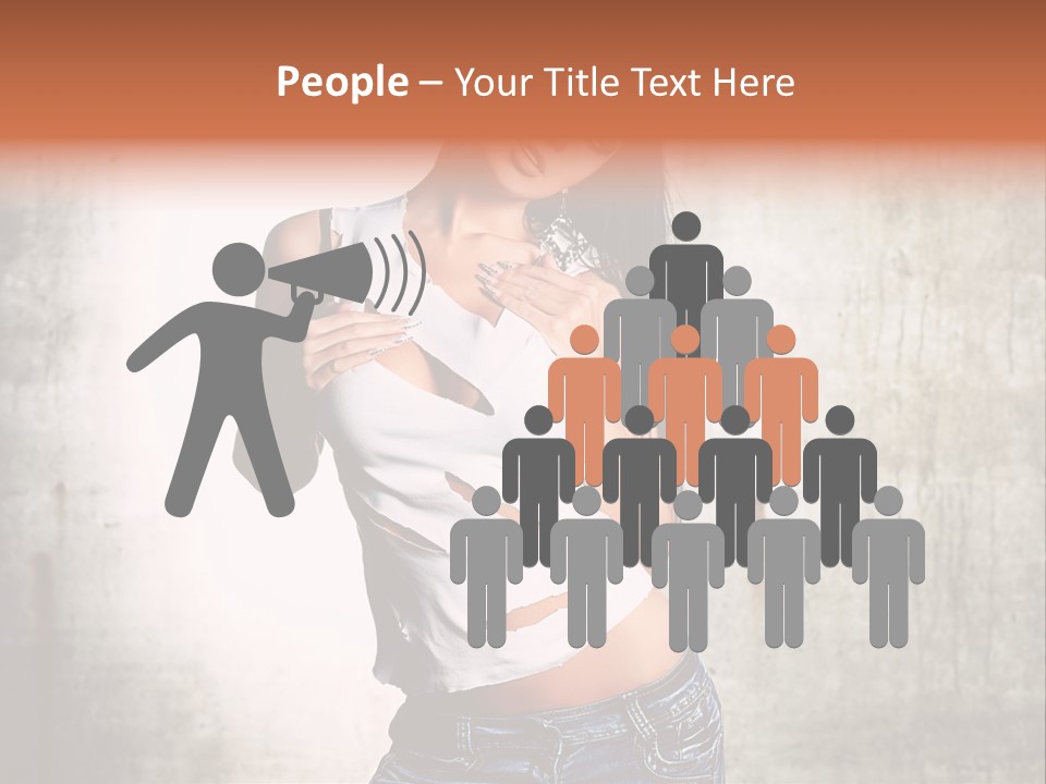 Woman Street Young PowerPoint Template