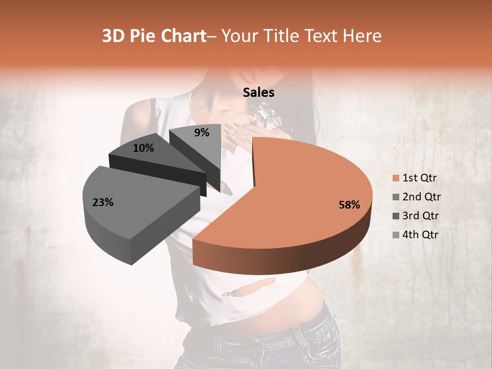 Woman Street Young PowerPoint Template