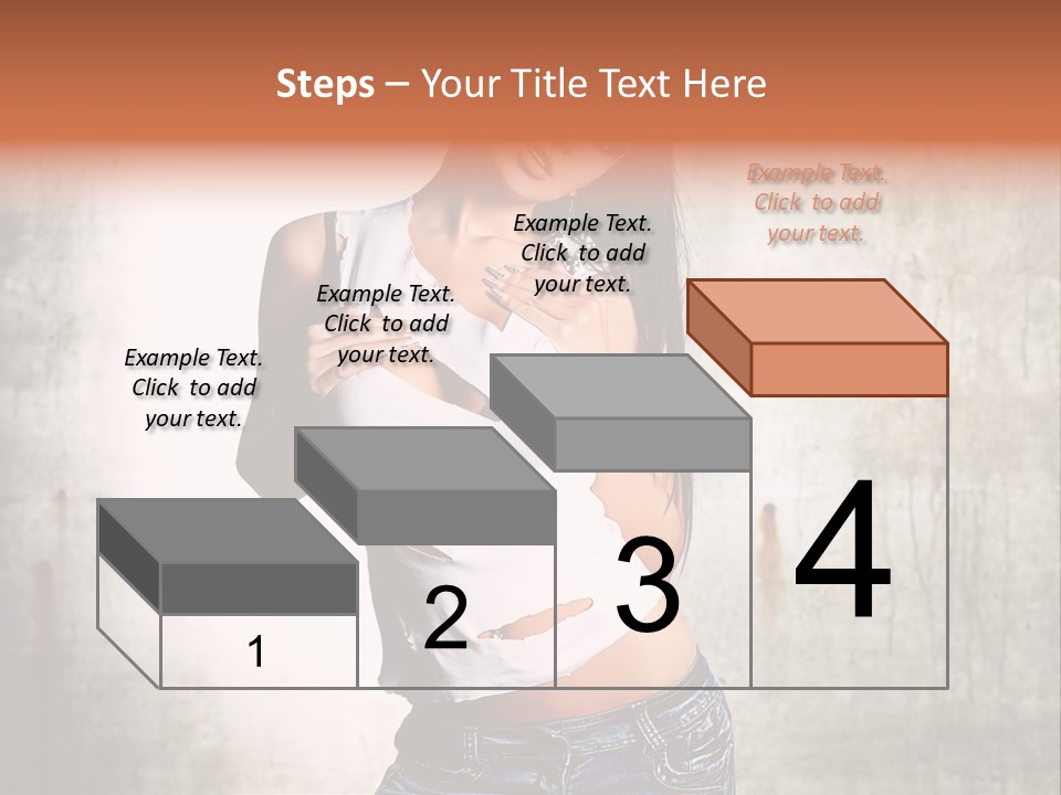 Woman Street Young PowerPoint Template