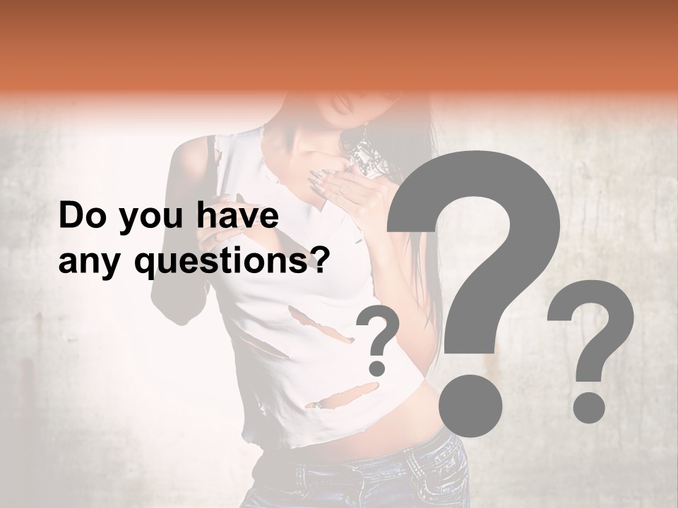 Woman Street Young PowerPoint Template