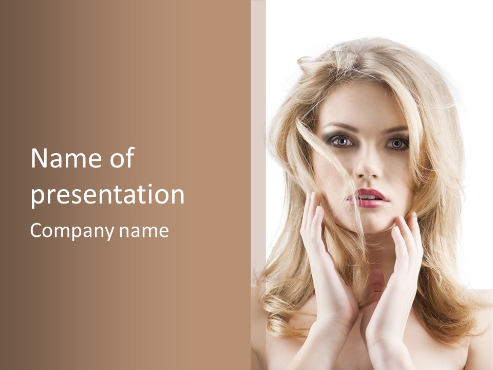 Young Girl Gorgeous PowerPoint Template