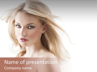 Hairstyle Glamour Hairdo PowerPoint Template