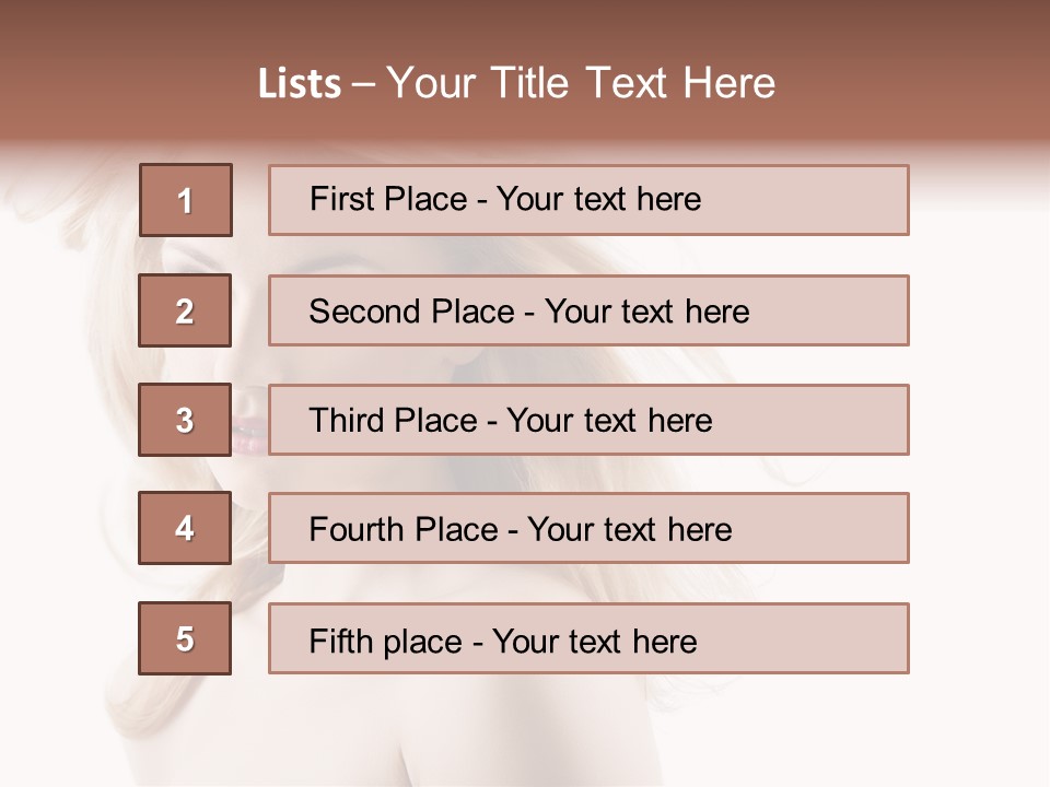 Hairstyle Glamour Hairdo PowerPoint Template