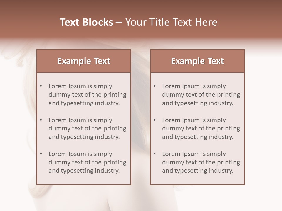 Hairstyle Glamour Hairdo PowerPoint Template