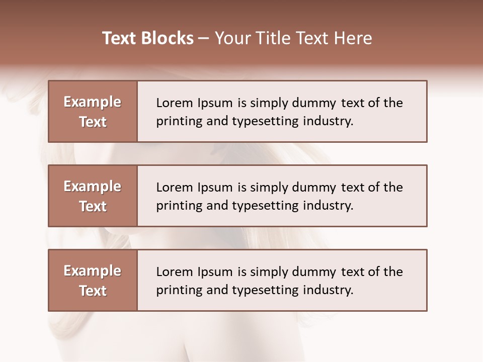 Hairstyle Glamour Hairdo PowerPoint Template