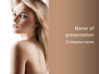 Portrait Hairdo Naked PowerPoint Template